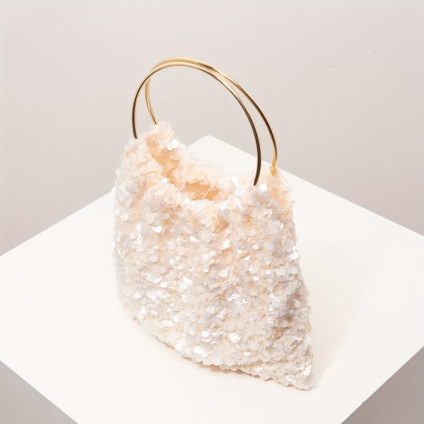 sac à main mariage sequins perlés