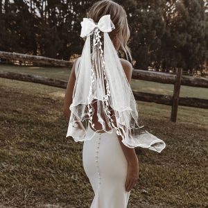 voile de mariée à nœud