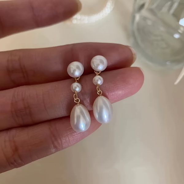 boucles d'oreille mariage avec perles