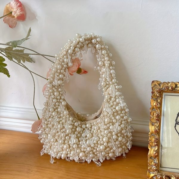 sac à main mariage blanc nacré