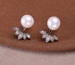 boucles d'oreille mariage perles et zirconium