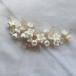 peigne céramique blanc mariage