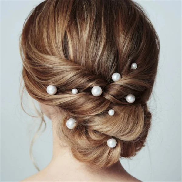 pic à chignon mariage perles