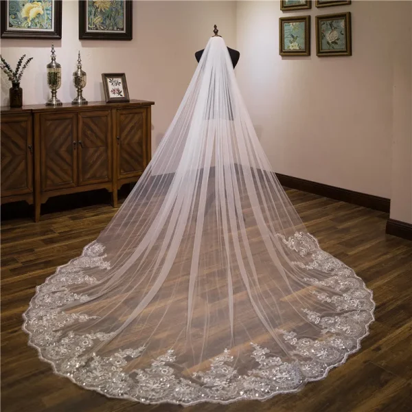 voile de mariée long dentelle