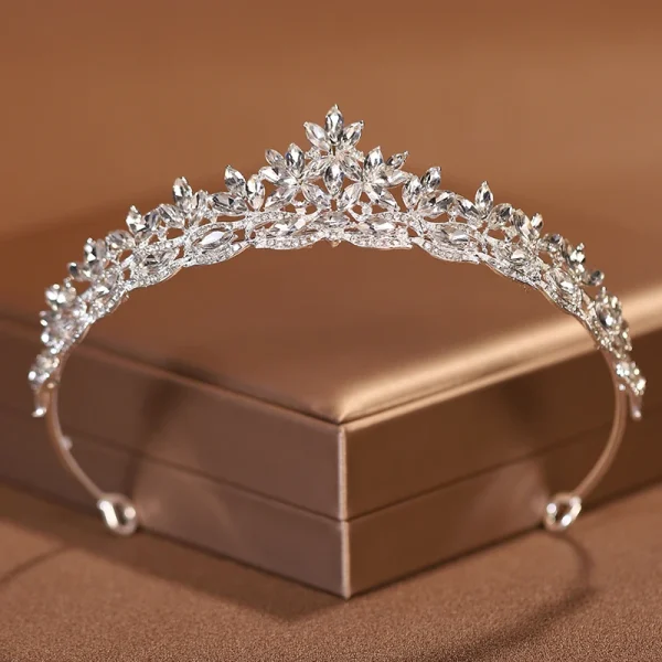 diadème mariage argent avec strass