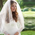 voile perlé de mariage