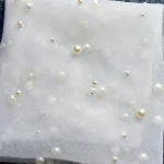 voile nuptial avec perles
