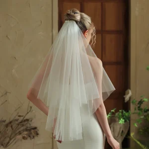 voile de mariée court blanc
