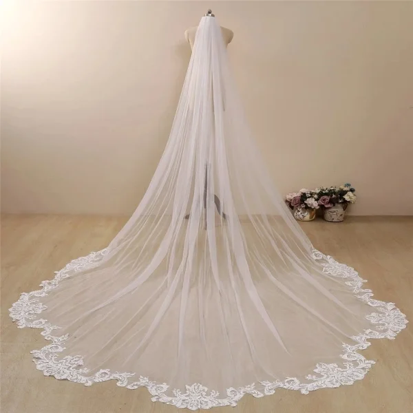 voile de mariée long dentelle