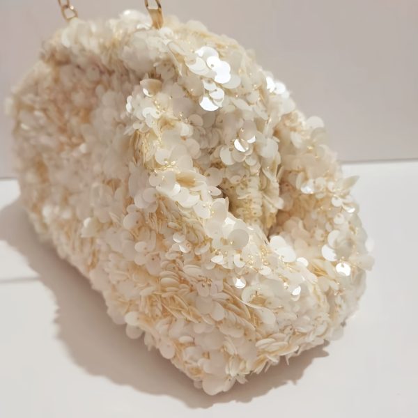sac mariage pochette ornements sequins