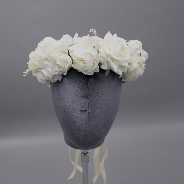 couronne mariage fleurs roses blanches