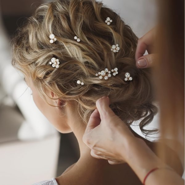 pic à chignon mariage perles