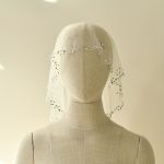 Voile court de mariage avec strass