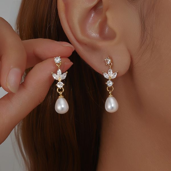 boucles d'oreille mariage perle