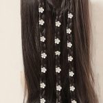 Fleurs perlée avec stass barrette