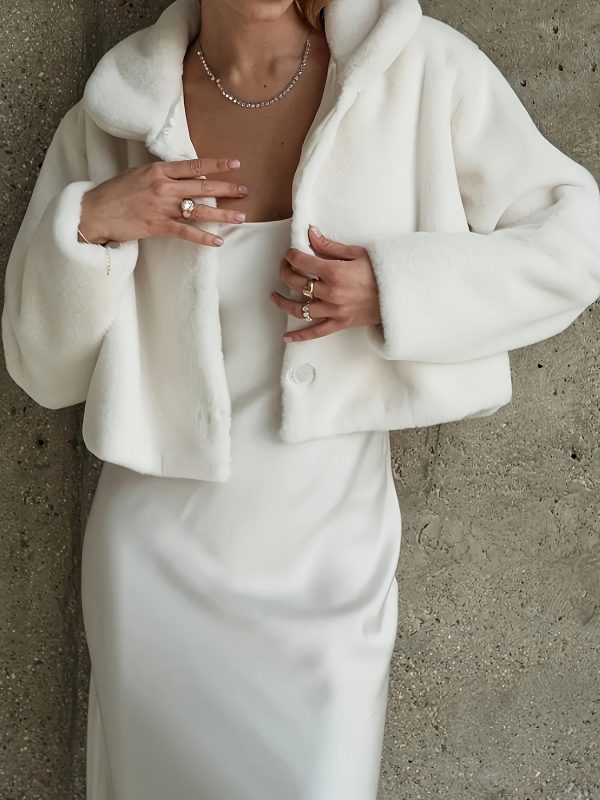 Veste Mariage Hiver fausse fourrure