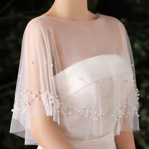 Cape Mariage perles et strass